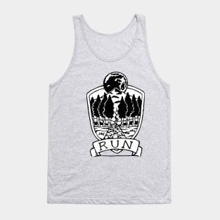 Run Forever - Moon Emblem - Simple Version Tank Top